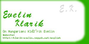 evelin klarik business card